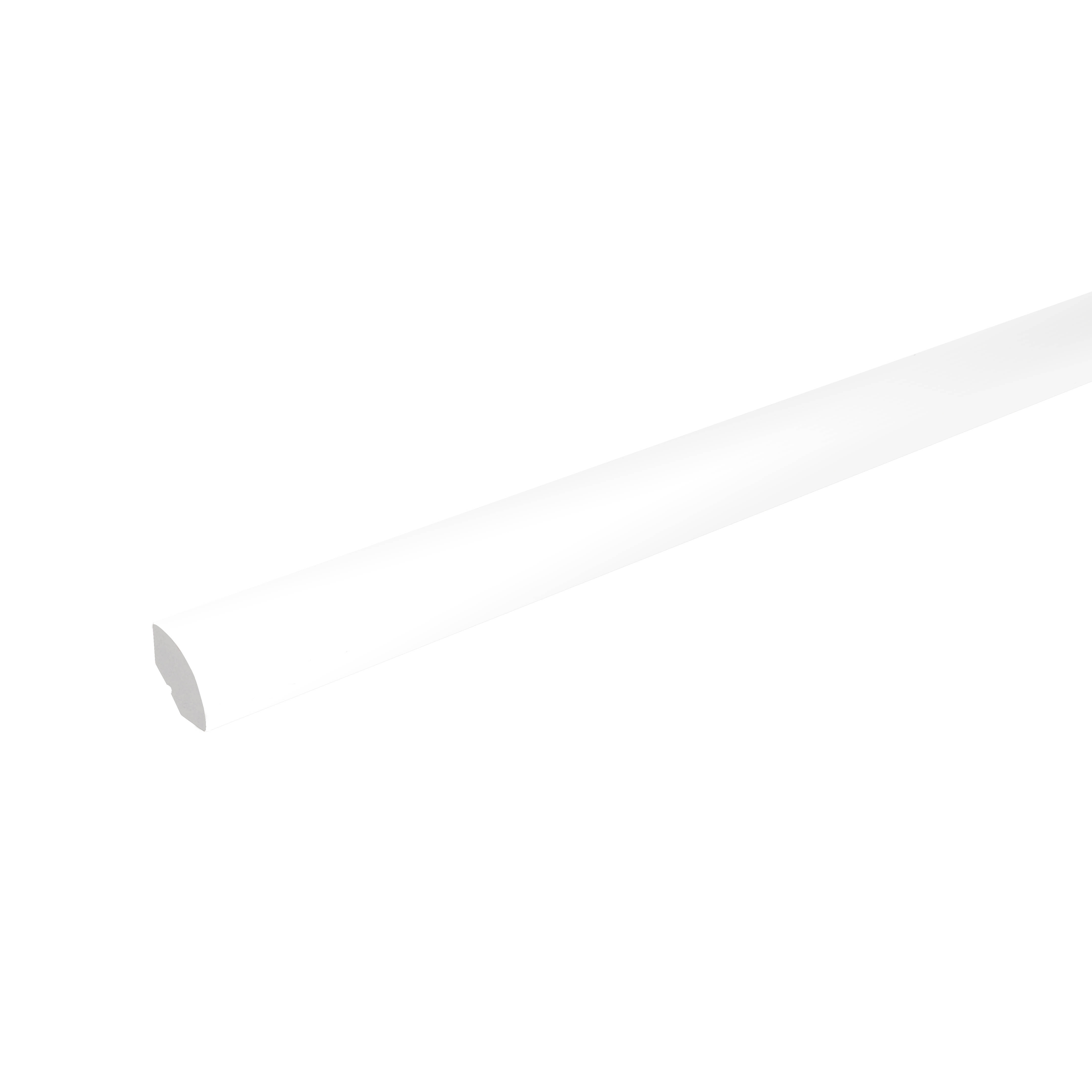 Viertelrundstab KU017OC PVC Weiß foliert 14 x 14 x 2400 mm - Neuhofer