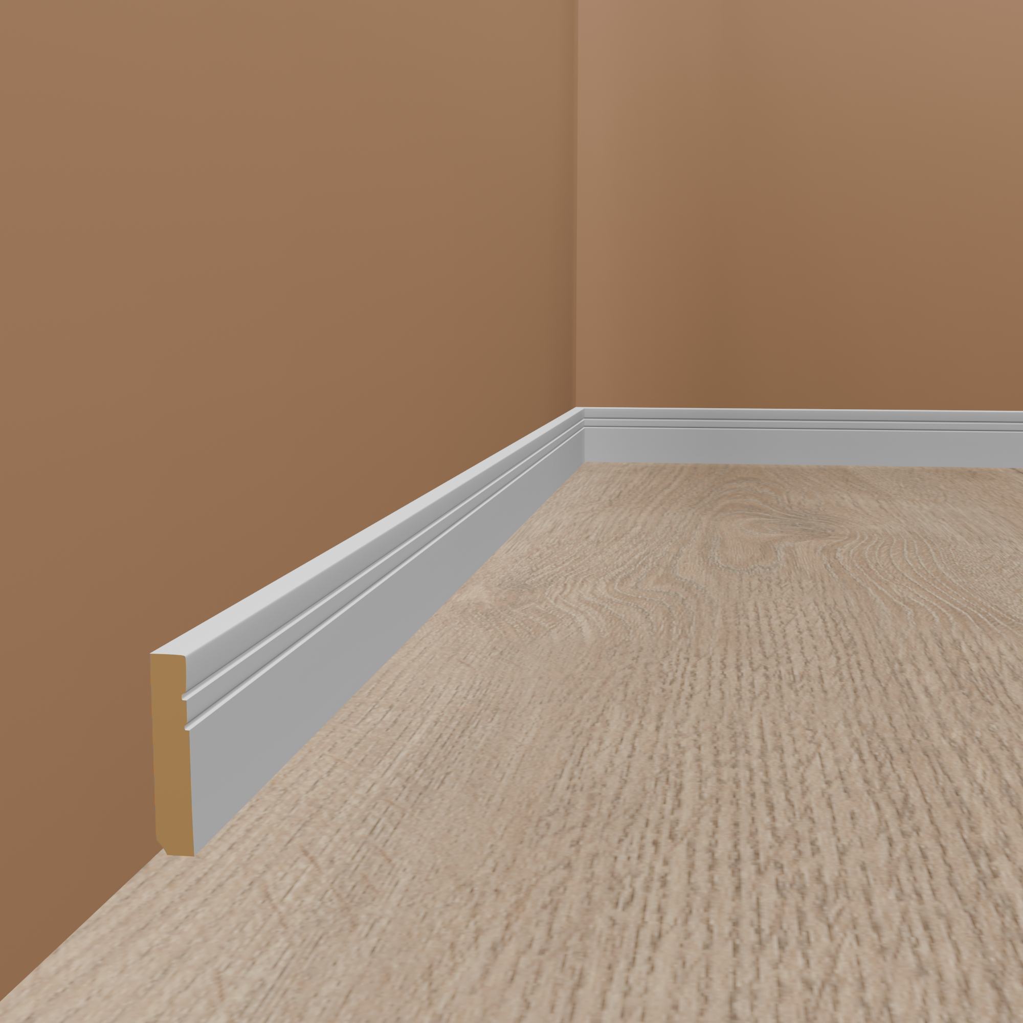 Sockelleiste "Rostock" MDF 16 x 58 x 2500 mm Weiß Modern by PROVISTON Sockelleiste "Rostock" MDF 16 x 58 x 2500 mm Weiß Modern by PROVISTON