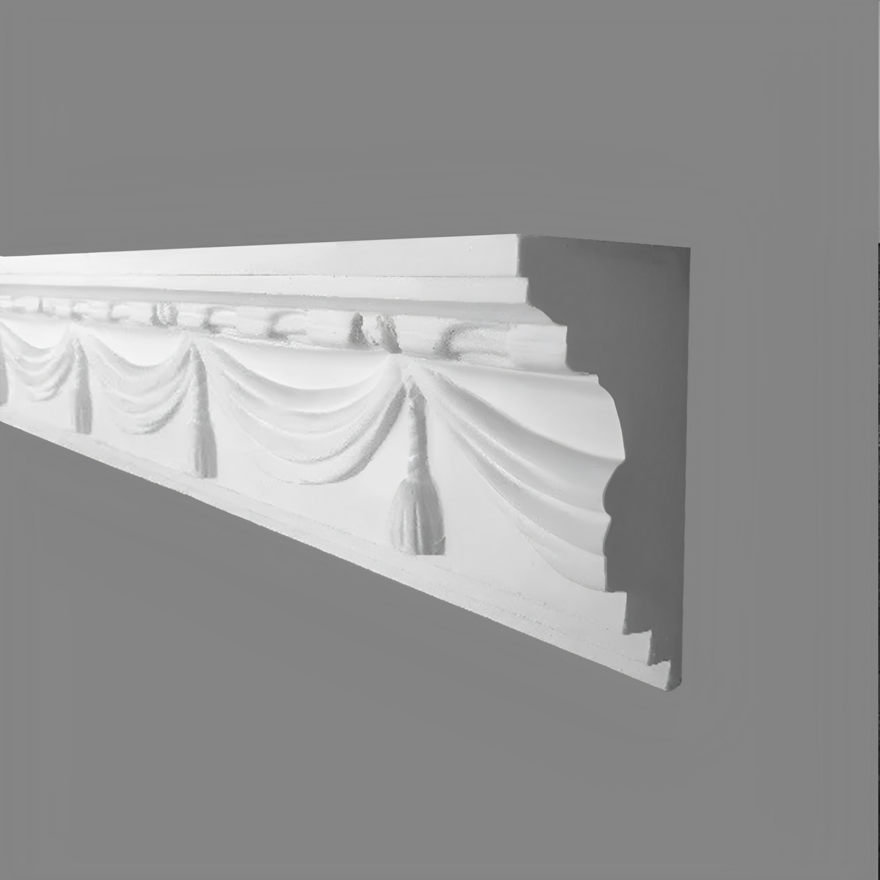 PROVISTON | Gipsleiste Aachen | Echter Gipsstuck | 65 x 115 x 1030 mm | Stuckleisten aus Gips