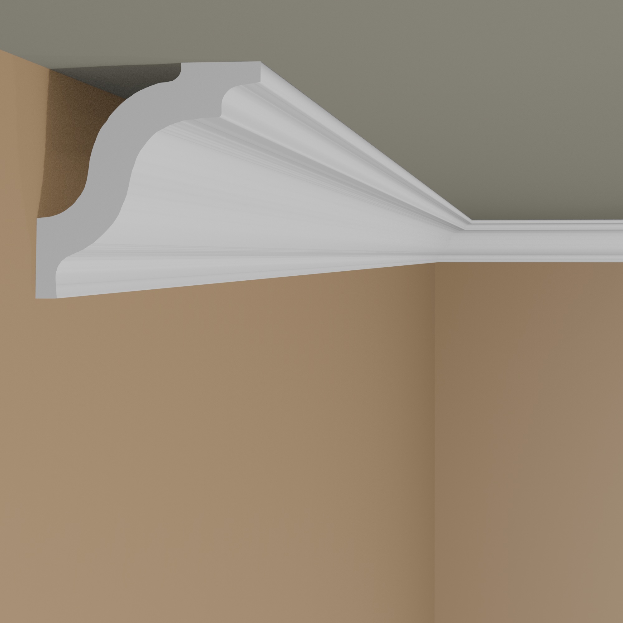 Marbet Stuckleiste "E-5" Styropor Deckenleiste 40 x 45 x 2000 mm Polystyrol Leiste Weiß