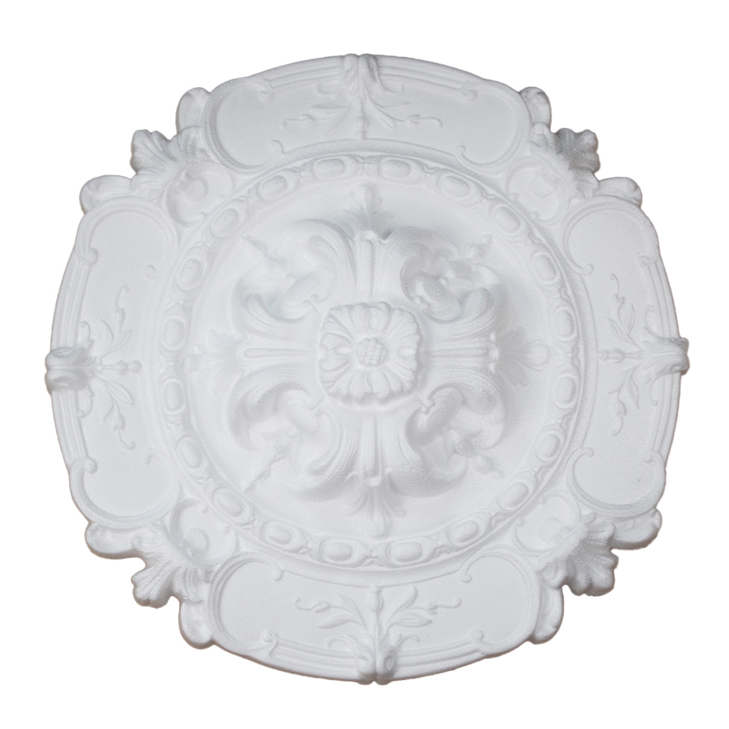 Marbet | Deckenrosette "R5" | Ø 40 cm | Styropor | weiß