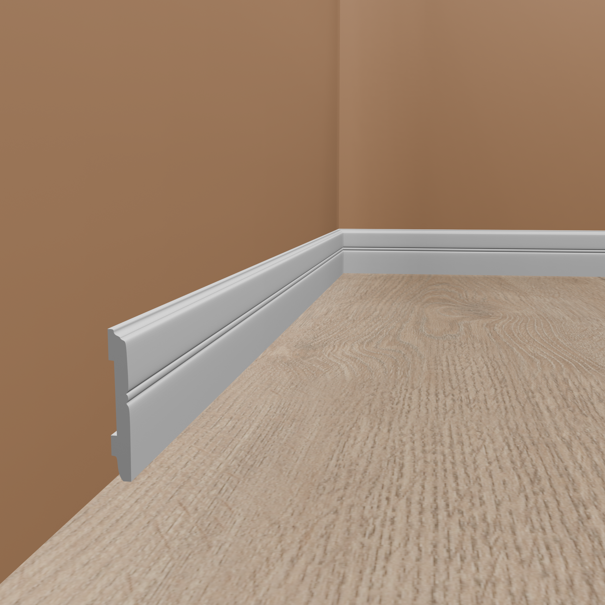 PROVISTON | Sockelleiste "NE354" | 11 x 107 x 2000 mm | Weiß | Fußleiste | Wohndeko | Hochwertig