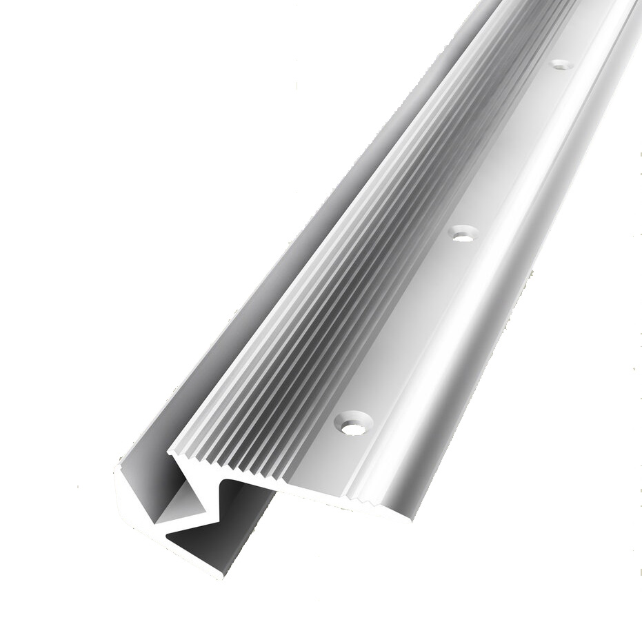 LED Treppenkantenprofil 23.5 x 23.5 x 2500 mm Alu Winkelprofil Geriffelt versch. Farben Küberit