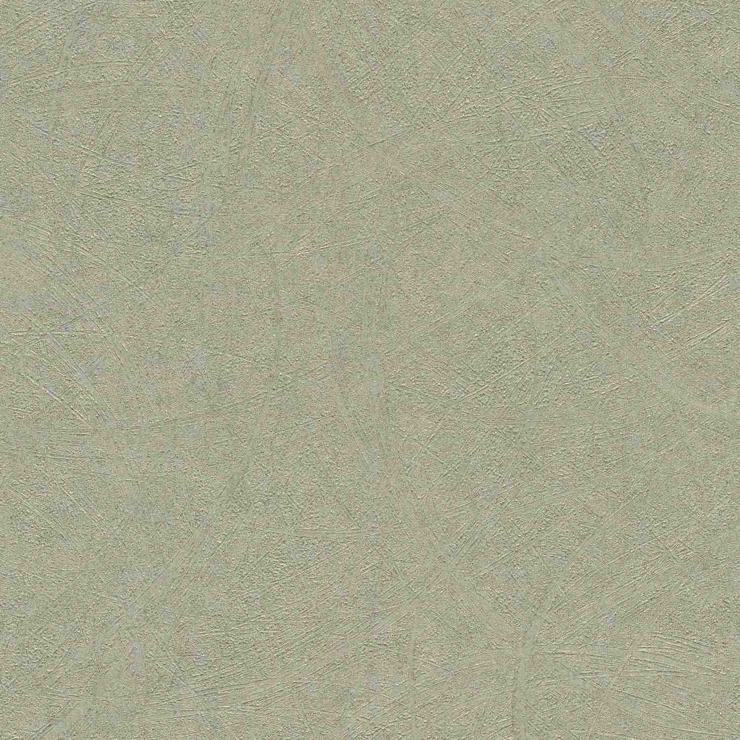 Rasch | Concrete | 520279 | Vliestapete | Einfarbig | Uni | 0.53 x 10.05 m | Grün | Gold