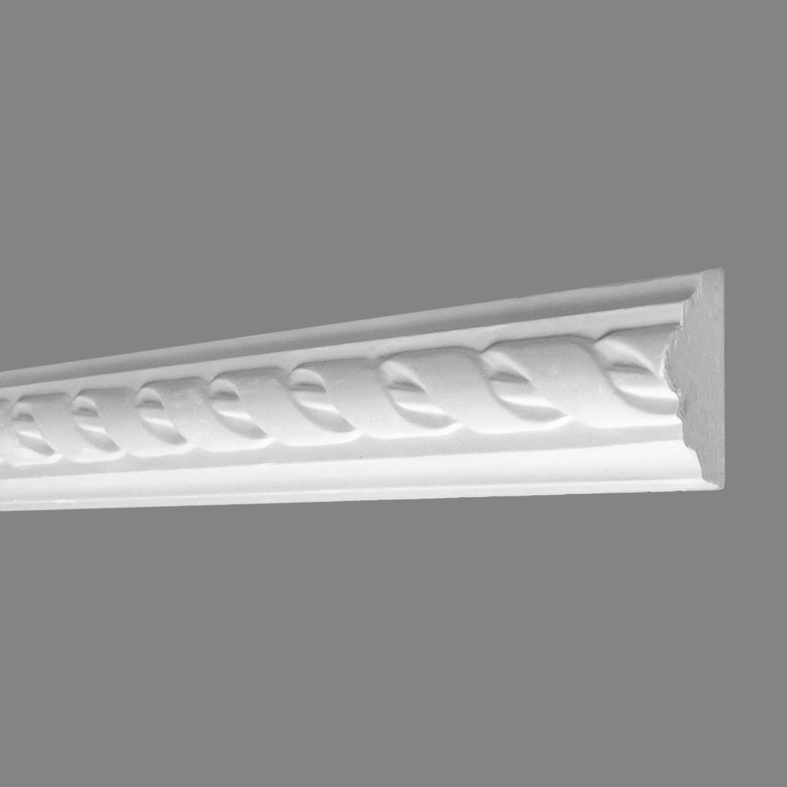 PROVISTON | Zierleiste Düren | Gips | 14 x 45 x 750 mm | Wandleiste | Weiß