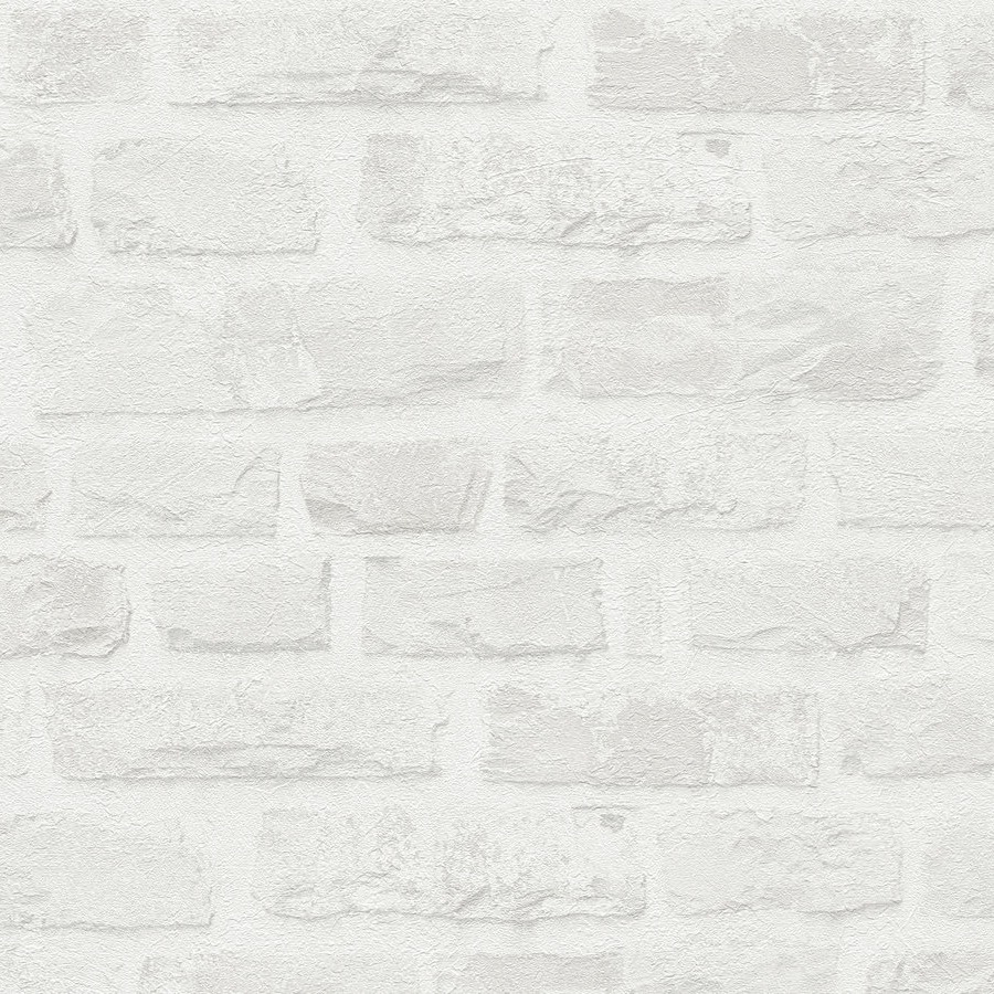 A.S. Creation | Natural Living | 386372 | Vliestapete | Steinoptik | 10.05 x 0.53 m | Weiß