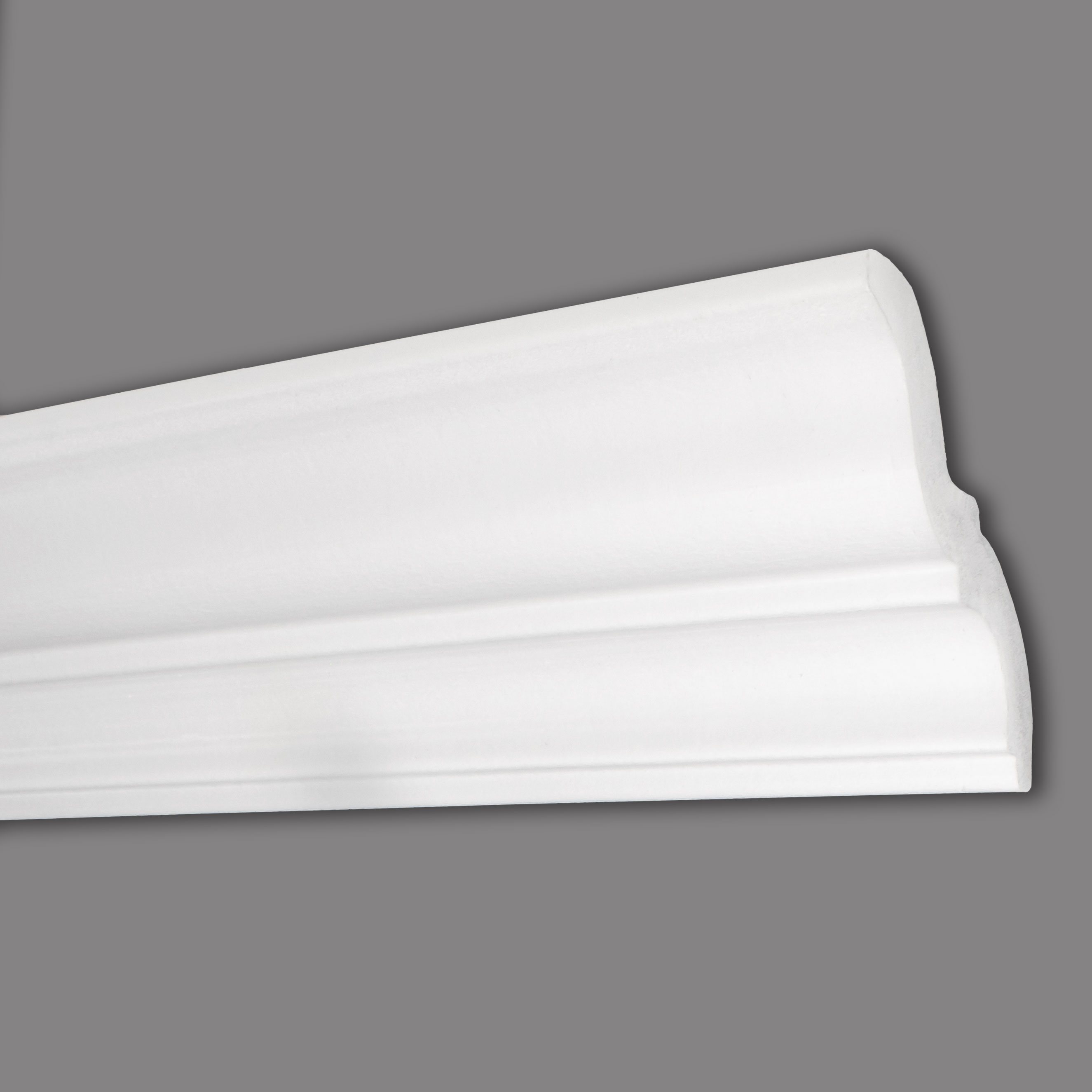 Marbet Stuckleiste "E-20" Styropor Deckenleiste 60 x 65 x 2000 mm Polystyrol Leiste Weiß