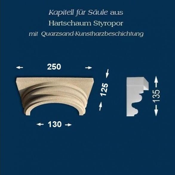 Säulenkapitell "Wiesemann SK1-b", Durchmesser 13 - 35 mm, wetterfest Beschichtet-13 mm (Default)
