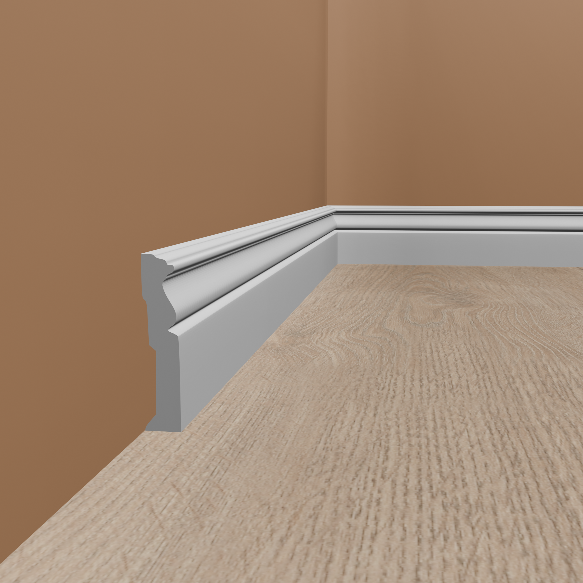 PROVISTON | Sockelleiste "NE095" | 15 x 120 x 2000 mm | Weiß | Fußleiste | Wohndeko | Hochwertig PROVISTON | Sockelleiste "NE095" | 15 x 120 x 2000 mm | Weiß | Fußleiste | Wohndeko | Hochwertig