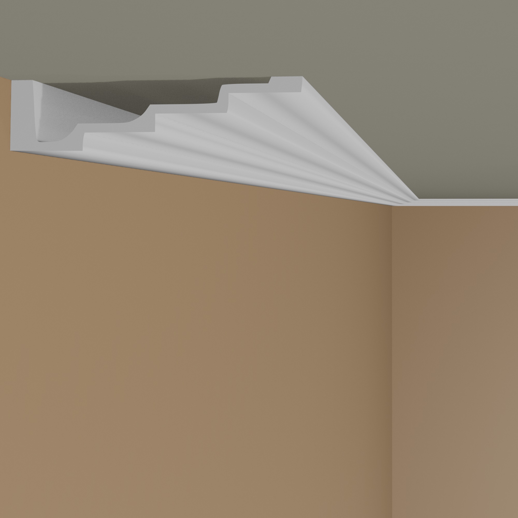 Mardom Deckenleiste MDB130 Profoam 190 x 50 x 2000 mm Weiß Stuckleiste Deckenumrandung