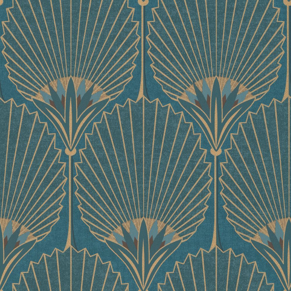 Vliestapete A54902 Blau Barock Asperia Grandeco