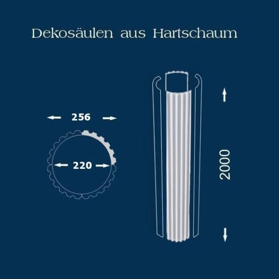Säulenschaft / Säulenprofil "Wiesemann SP1 kanneliert" - unbeschichtet