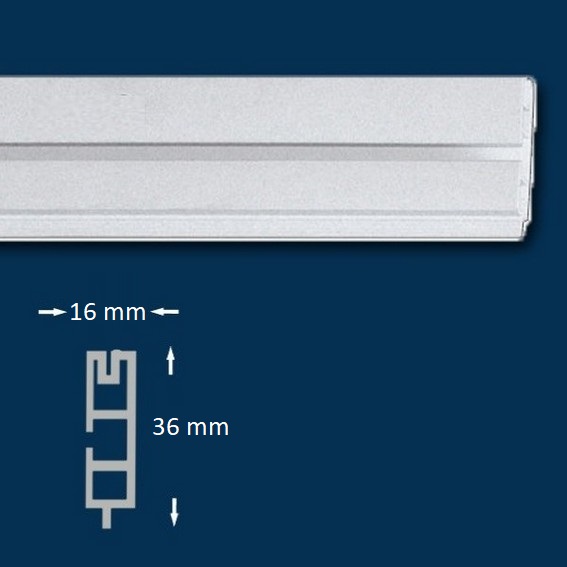 Gardinenschiene / Vorhangschiene, 12 cm, einläufig