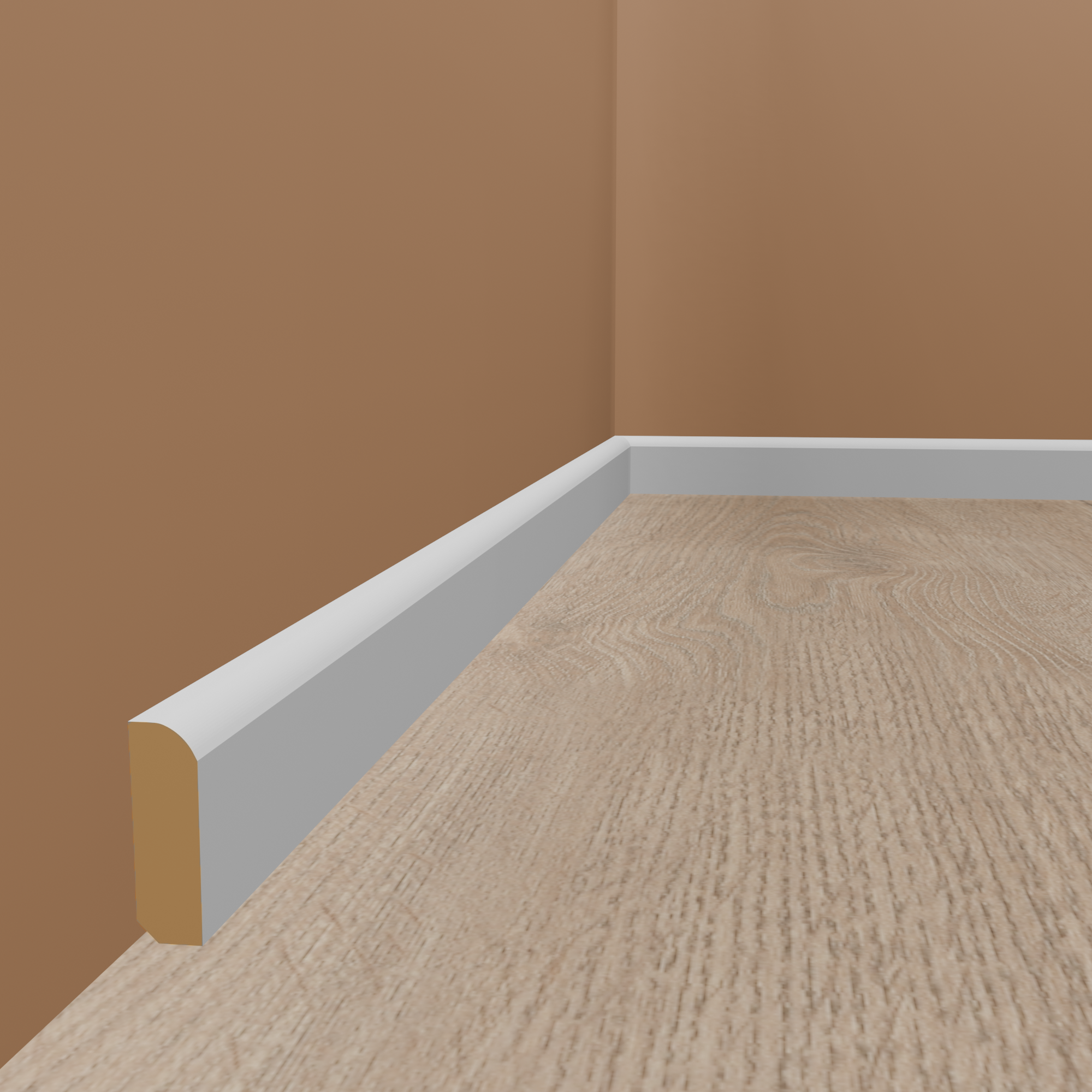 Abdeckleiste Innsbruck Massivholz 8 x 28 x 2000 mm Weiß Fußleiste by PROVISTON Abdeckleiste Innsbruck Massivholz 8 x 28 x 2000 mm Weiß Fußleiste by PROVISTON