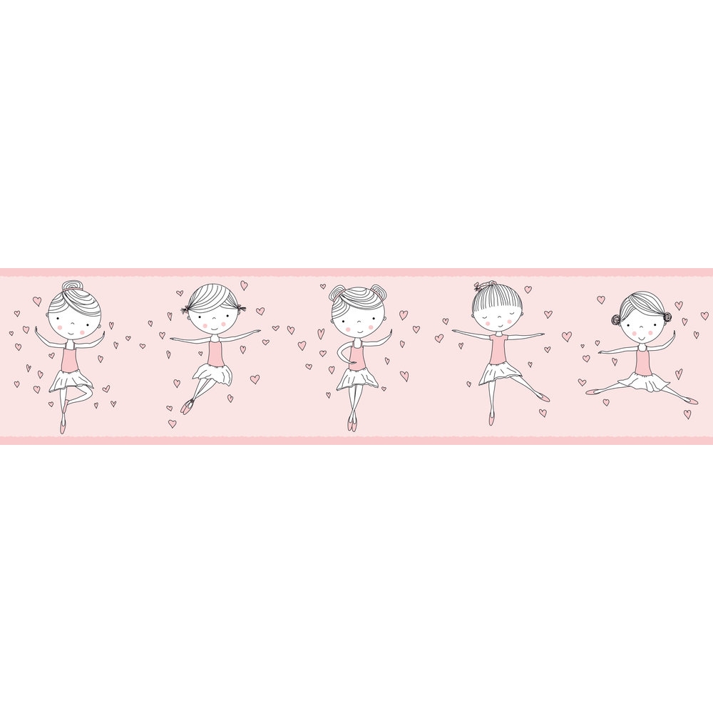 A.S. Creation | Only Borders 11 | 403722 | Papierbordüre | Kinderzimmer | 5.00 x 0.155 m | Rosa