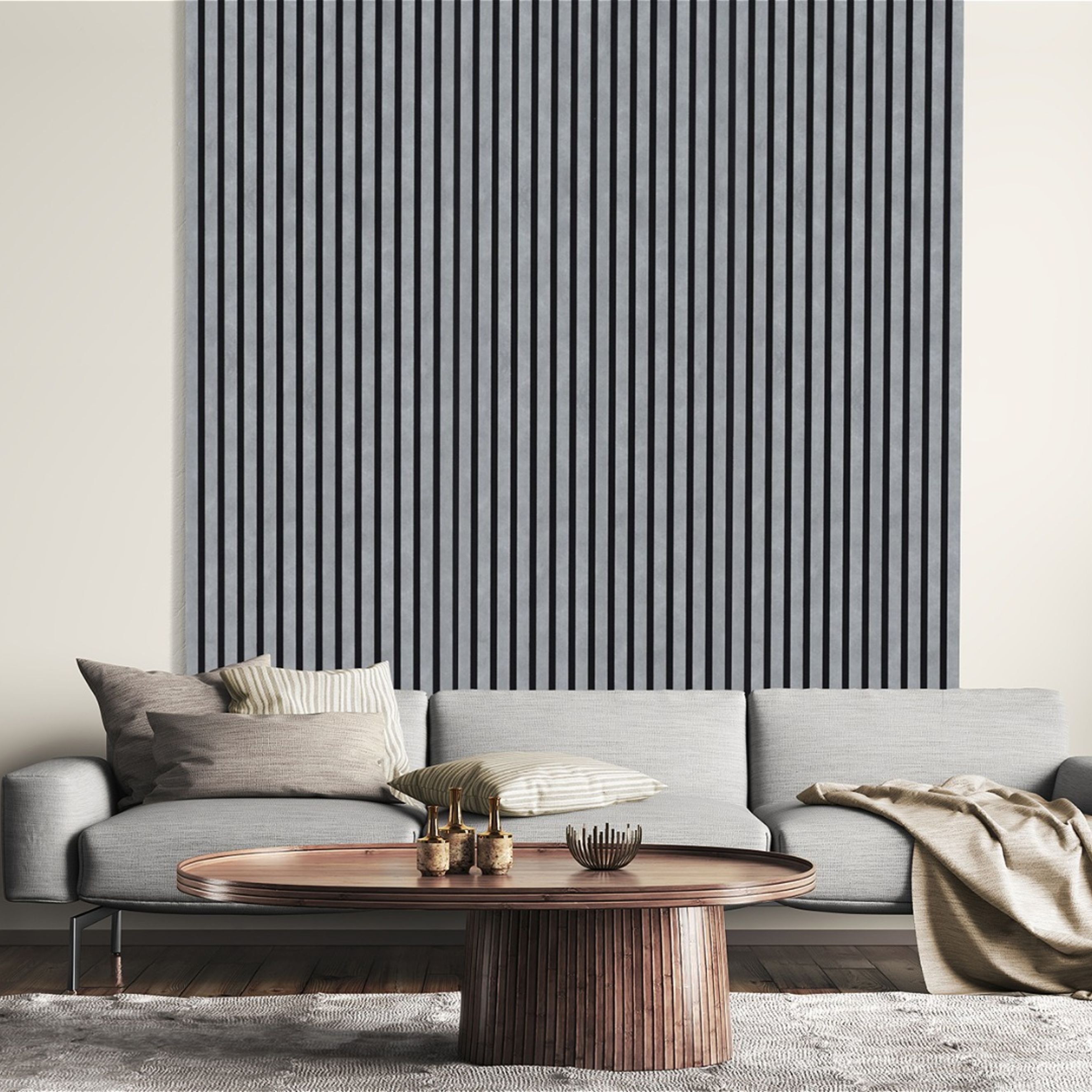 MEBANO Akustikpaneele 6er-Set - Holzoptik Eiche Mit Filz Für Bessere Raumakustik