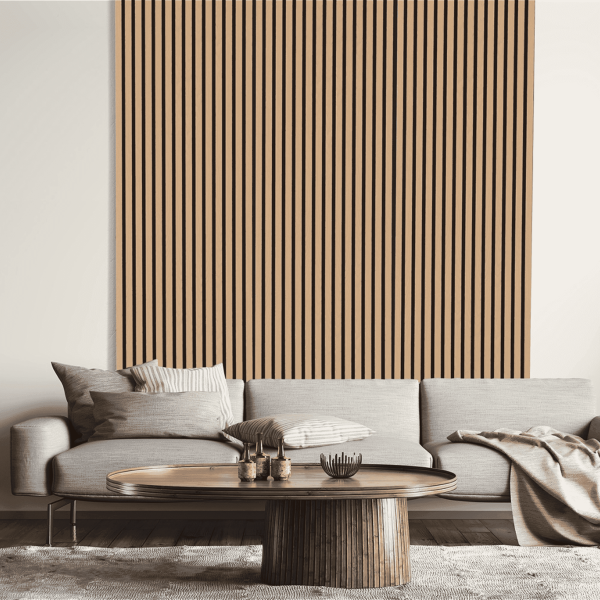 Neuhofer | Akustikpaneele | MDF | Eiche Natur | 572.5 x 19 x 2400 mm | 3D Wandpaneel | Schallhemmend Neuhofer | Akustikpaneele | MDF | Eiche Natur | 572.5 x 19 x 2400 mm | 3D Wandpaneel | Schallhemmend