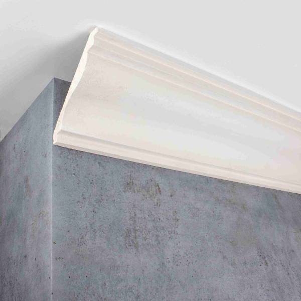 PROVISTON | Gipsleiste "ES-15" | Echter Gipsstuck | 115 x 115 x 1200 mm | Stuckleiste aus Gips PROVISTON | Gipsleiste "ES-15" | Echter Gipsstuck | 115 x 115 x 1200 mm | Stuckleiste aus Gips