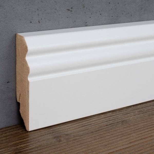 PROVISTON | Fußleiste | MDF Sockelleiste | 18 x 70 x 2400 mm | Weiß Foliert | Berliner Profil PROVISTON | Fußleiste | MDF Sockelleiste | 18 x 70 x 2400 mm | Weiß Foliert | Berliner Profil