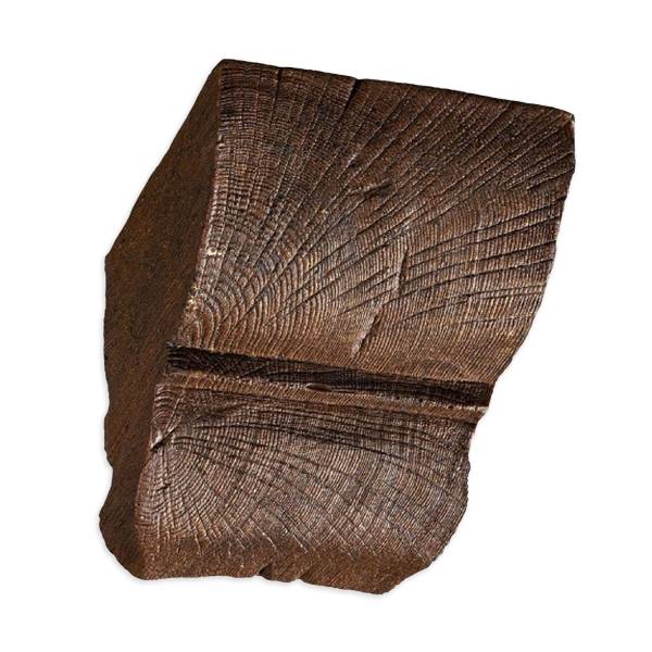 Wiesemann | Konsole für PU-Balken | 120 x 120 mm | Polyurethan | Eiche Dunkel | Hochfest Wiesemann | Konsole für PU-Balken | 120 x 120 mm | Polyurethan | Eiche Dunkel | Hochfest