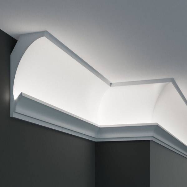 Elite Decor Lichtleiste KD201| Polystyrol 115 x 90 x 1150 mm Weiß Styropor Deckenleiste Elite Decor Lichtleiste KD201| Polystyrol 115 x 90 x 1150 mm Weiß Styropor Deckenleiste