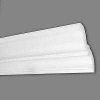 Marbet | Stuckleiste "E-20" | Styropor Deckenleiste | 60 x 65 x 2000 mm | Polystyrol Leiste | Weiß