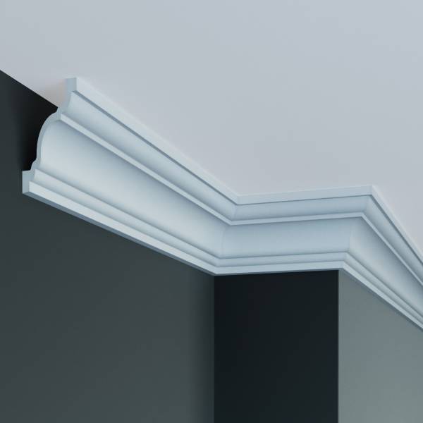 Elite Decor | Stuckleiste P819| Polyurethan | 64 x 69 x 2000 mm | Styropor Deckenleiste | Weiß Elite Decor | Stuckleiste P819| Polyurethan | 64 x 69 x 2000 mm | Styropor Deckenleiste | Weiß