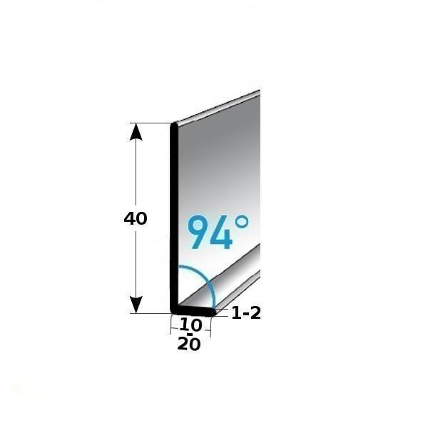 Auer | Sockelleiste Metall | H 40 mm | Winkel 94° | Sockelleiste Aluminium | Wasserfest | Modern Auer | Sockelleiste Metall | H 40 mm | Winkel 94° | Sockelleiste Aluminium | Wasserfest | Modern