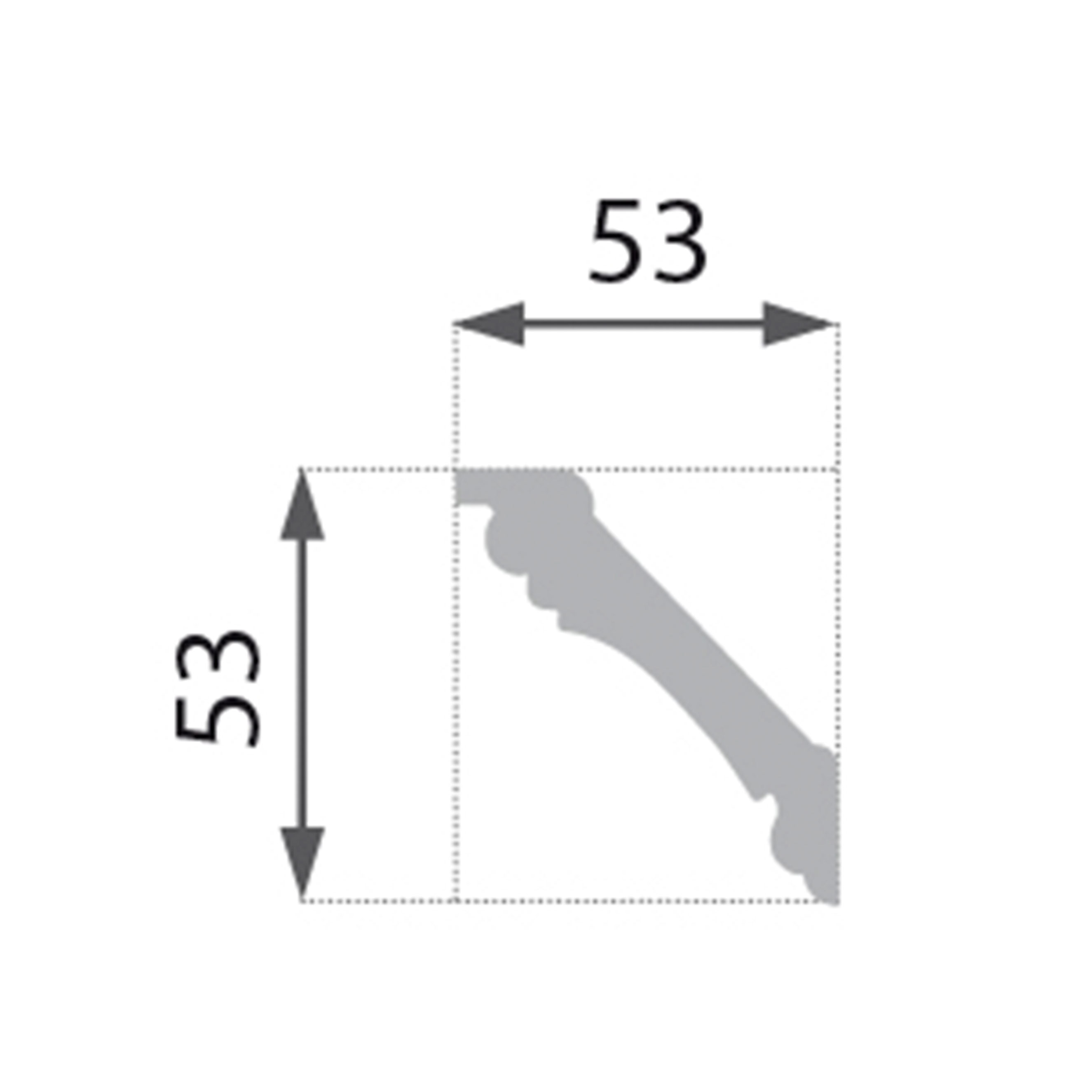 Marbet Deckenleiste B-21 Gold - 30m Styropor Stuckleisten Paket