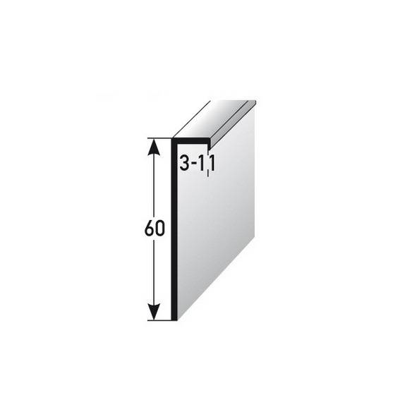 Auer | Sockelleiste Metall | H 60 mm | B 3 - 11 mm | Sockelleiste Aluminium | Wasserfest | Modern Auer | Sockelleiste Metall | H 60 mm | B 3 - 11 mm | Sockelleiste Aluminium | Wasserfest | Modern