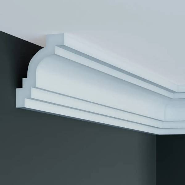 Elite Decor | Stuckleiste P928 | Polyurethan | 76 x 102 x 2000 mm | Styropor Deckenleiste | Weiß Elite Decor | Stuckleiste P928 | Polyurethan | 76 x 102 x 2000 mm | Styropor Deckenleiste | Weiß