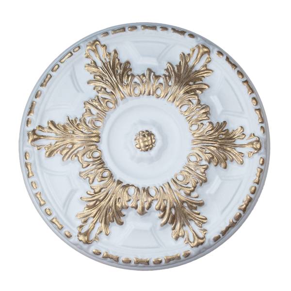 Marbet | Stuckrosette &quot;R2&quot; GOLD | Ø 40 cm | Styropor | weiß
