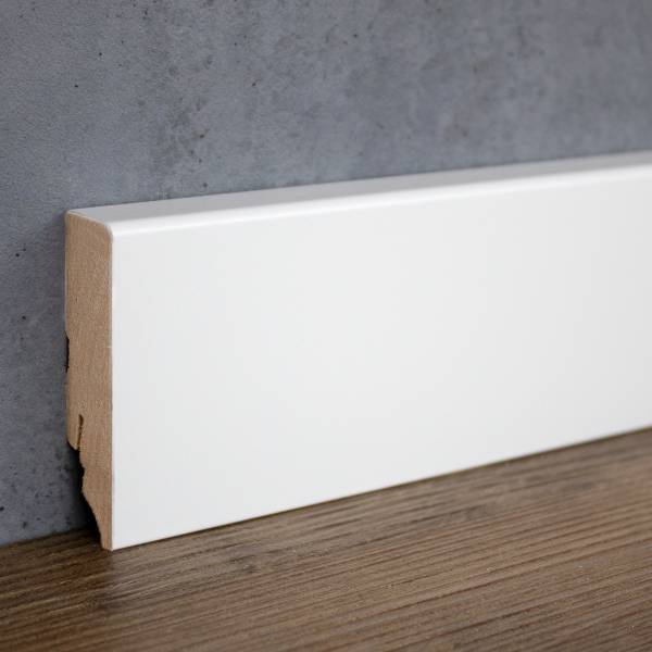 PROVISTON | Fußleiste | MDF Sockelleiste | 19 x 70 x 2400 mm | Weiß Foliert | Eckiges Profil PROVISTON | Fußleiste | MDF Sockelleiste | 19 x 70 x 2400 mm | Weiß Foliert | Eckiges Profil