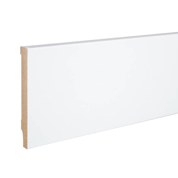 PROVISTON | Sockelleiste | Eckiges Profil | 10 x 80 x 2500 mm | MDF foliert | Weiß | Klassisch PROVISTON | Sockelleiste | Eckiges Profil | 10 x 80 x 2500 mm | MDF foliert | Weiß | Klassisch