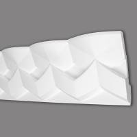 Marbet | Stuckleiste "B-41" | Styropor Deckenleiste | 47 x 121 x 2000 mm | Polystyrol Leiste | Weiß