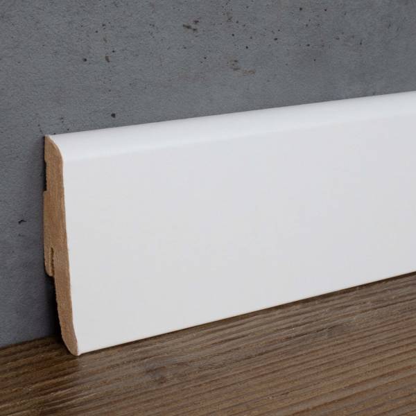 PROVISTON | Fußleiste | MDF Sockelleiste | 19 x 58 x 2400 mm | Weiß Foliert | Abgerundet PROVISTON | Fußleiste | MDF Sockelleiste | 19 x 58 x 2400 mm | Weiß Foliert | Abgerundet