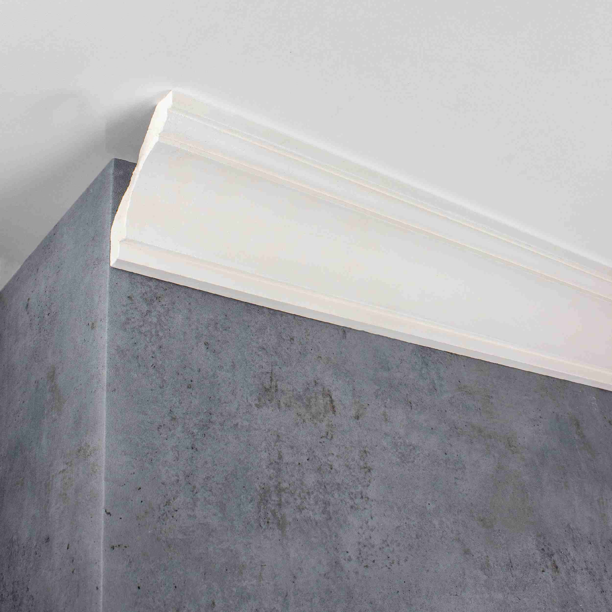 PROVISTON | Gipsleiste &amp;quot;ES-21&amp;quot; | Echter Gipsstuck | 75 x 88 x 1200 mm ...