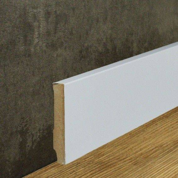 Südbrock | Sockelleiste 721.138 | 13 x 80 mm | MDF Foliert | Weiß Südbrock | Sockelleiste 721.138 | 13 x 80 mm | MDF Foliert | Weiß