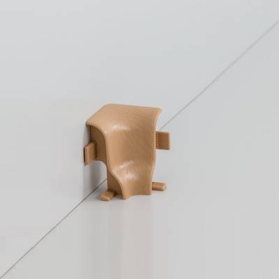 Innenecke für MDF-Sockelleisten 6x2 mm - Buche dunkel