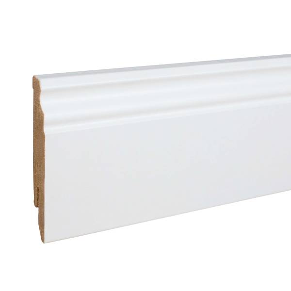 PROVISTON | Sockelleiste | Berliner Profil | 19 x 100 x 2500 mm | Massivholz | Weiß | Klassisch PROVISTON | Sockelleiste | Berliner Profil | 19 x 100 x 2500 mm | Massivholz | Weiß | Klassisch