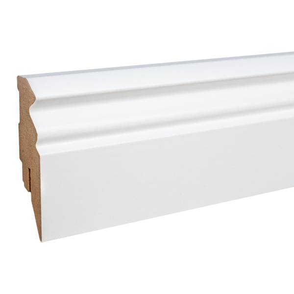 PROVISTON Fußleiste weiß 16 x 58 x 2500 mm Foliert MDF-Sockelleiste Hamburger Profil PROVISTON Fußleiste weiß 16 x 58 x 2500 mm Foliert MDF-Sockelleiste Hamburger Profil