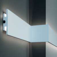 Elite Decor | Innenwinkel "KD302" | XPS | 40 x 120 x 200 mm | Weiß | Stuckleisten Winkel
