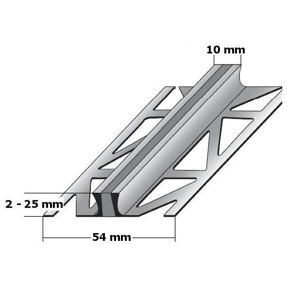 Auer | Fliesenprofil "Overvecht" | Höhe 2 - 25 mm | Dehnungsfugenprofil | Trennschiene für Fliesen Auer | Fliesenprofil "Overvecht" | Höhe 2 - 25 mm | Dehnungsfugenprofil | Trennschiene für Fliesen
