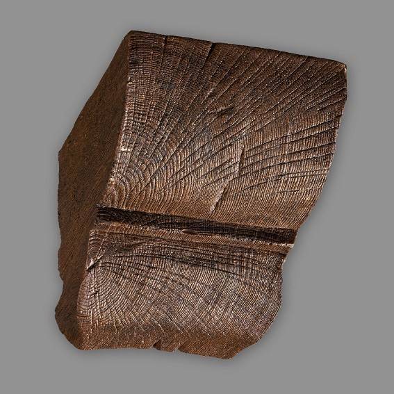 Wiesemann | Konsole für PU-Balken | 12 x 12 cm | Polyurethan | Eiche Dunkel | Hochfest Wiesemann | Konsole für PU-Balken | 12 x 12 cm | Polyurethan | Eiche Dunkel | Hochfest