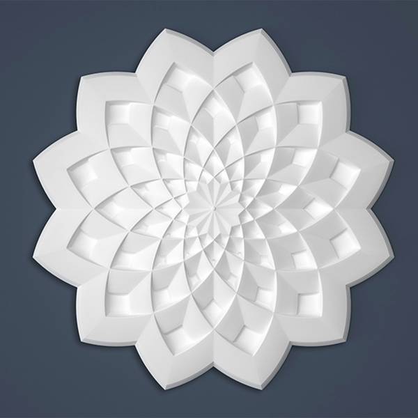 Marbet | Stuckrosette "R33" | Ø 63,1 cm Deckenrosette | Styropor | weiß Marbet | Stuckrosette "R33" | Ø 63,1 cm Deckenrosette | Styropor | weiß