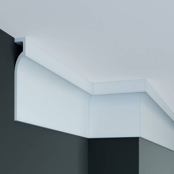 Elite Decor | Stuckleiste P895| Polyurethan | 130 x 31.6 x 2000 mm | Styropor Deckenleiste | Weiß Elite Decor | Stuckleiste P895| Polyurethan | 130 x 31.6 x 2000 mm | Styropor Deckenleiste | Weiß