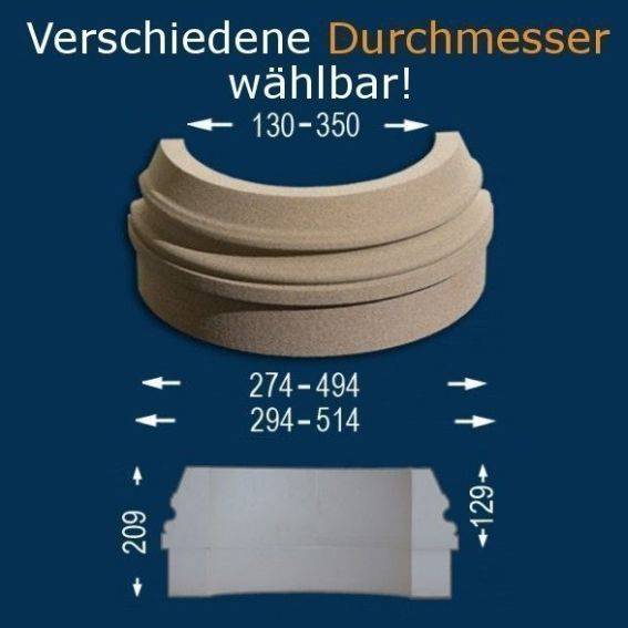 Säulenbasis "Wiesemann SB2-b", Durchmesser 13 -35 mm, wetterfest Beschichtet (Default) Säulenbasis "Wiesemann SB2-b", Durchmesser 13 -35 mm, wetterfest Beschichtet (Default)