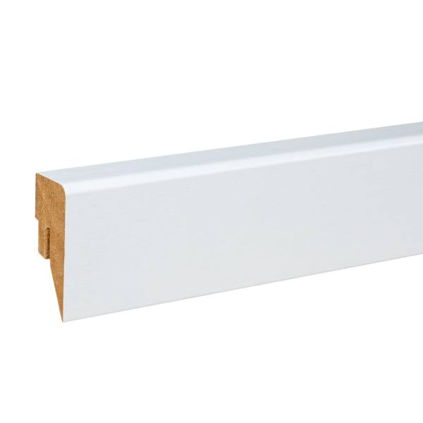 Kosche | Sockelleiste Cremona-1 | MDF | 71927 | 16 x 40 x 2500 mm | Weiß | Foliert | Abgerundet Kosche | Sockelleiste Cremona-1 | MDF | 71927 | 16 x 40 x 2500 mm | Weiß | Foliert | Abgerundet