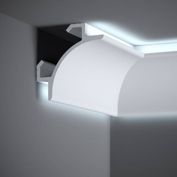 PROVISTON | Lichtleiste "RM001" | 147 x 147 x 2000 mm | Weiß | Deckenleiste | Stuckleiste | Modern PROVISTON | Lichtleiste "RM001" | 147 x 147 x 2000 mm | Weiß | Deckenleiste | Stuckleiste | Modern