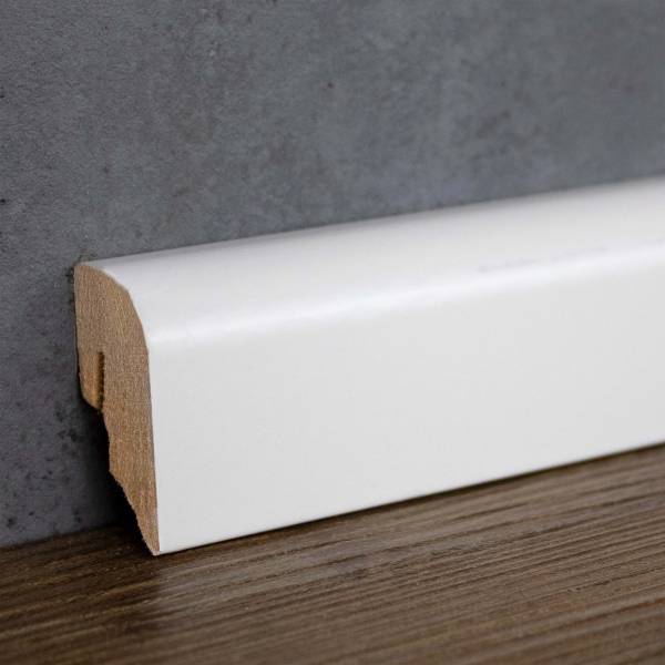 PROVISTON | Sockelleiste | abgerundet | MDF foliert | weiße Fußleiste | 20 x 40 x 2400 mm | modern PROVISTON | Sockelleiste | abgerundet | MDF foliert | weiße Fußleiste | 20 x 40 x 2400 mm | modern